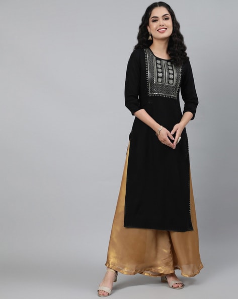 Buy Light Purple Satin Straight Kurti Set by Colorauction - Online shopping  for Kurtis in India