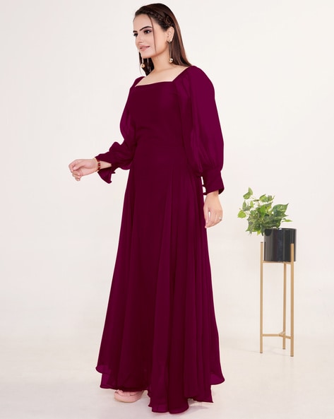 AMERI SOUFFLE SLEEVE っぽい GEORGETTE DRESS AMERI SOUFFLE SLEEVE っぽい GEORGETTE DRESS
