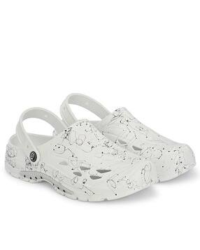 birde Printed Perforated Clogs with Slingback-picture-28
