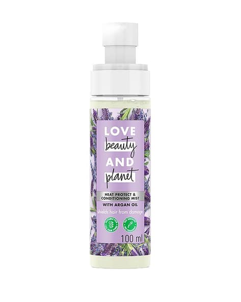 LOVE beauty AND planet Argan Oil and Lavendar Heat Protection And Conditioning Hair Mist