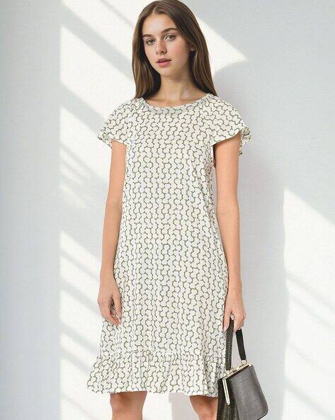 ISCENERY BY VERO MODA Perry Printed Shift Dress with Insert Pockets