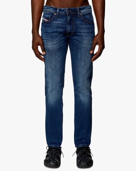 Buy DIESEL Thommer Slim Fit Jeans | Blue Color Men | AJIO LUXE