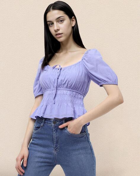 Buy Navy Blue Tops for Women by Fyre Rose Online