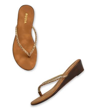 rocia Women Embellished Thong-Strap Wedges-picture-46