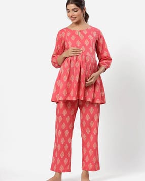 ikk kudi by seerat Women Woven Top & Pyjamas Set-picture-53