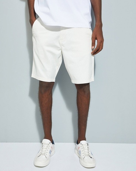 Buy Off White Shorts 3 4ths for Men by MAX Online Ajio