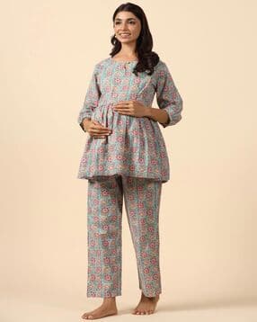 ikk kudi by seerat Women Woven Top & Pyjamas Set-picture-6