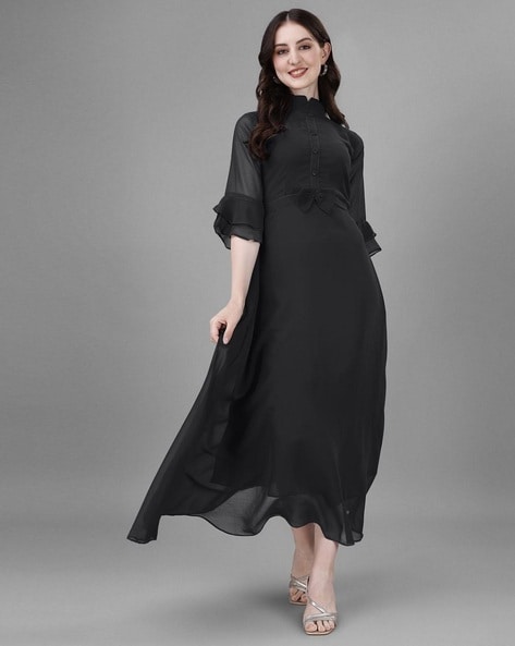 Buy TRENDY DIVVA High Neck Maxi Dress - Dresses for Women 21472302 | Myntra