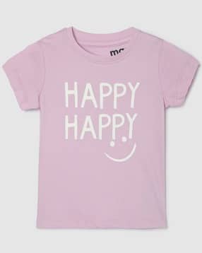 max Girls Typographic Print Regular Fit Round-Neck T-Shirt-picture-10