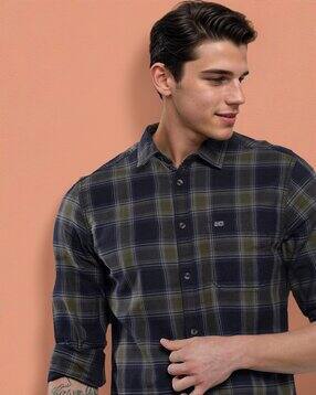 Checked Shirt with Patch Pocket