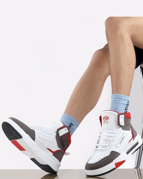 Men High-Top Lace-Up Sneakers