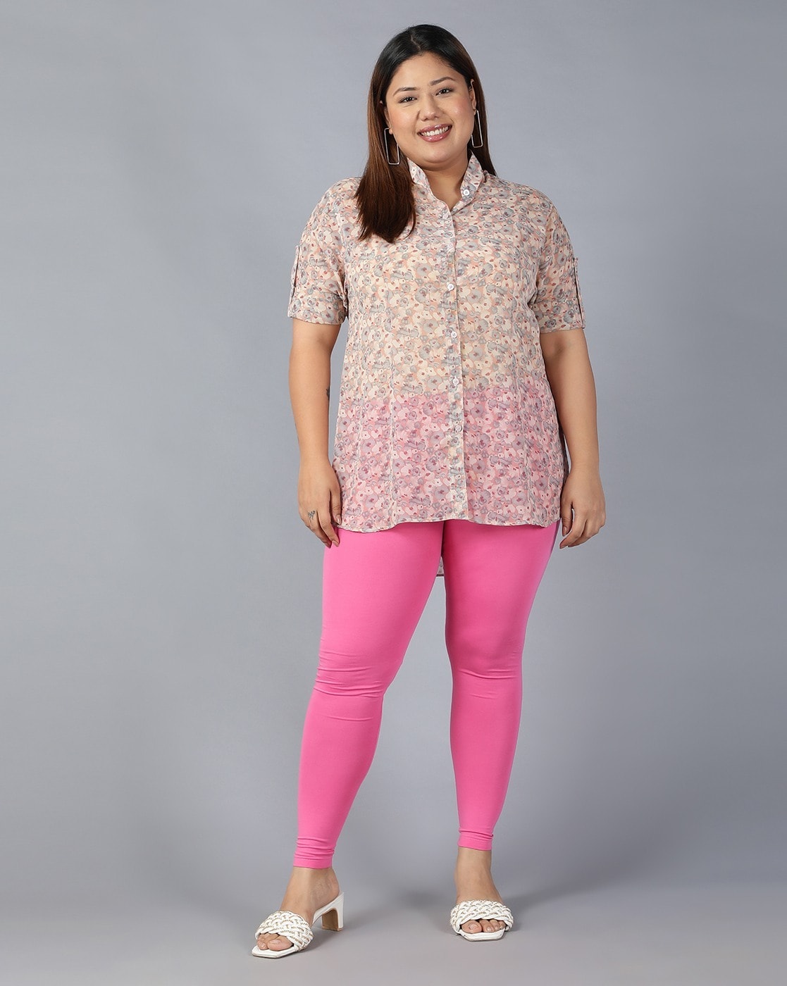 Buy Baby Pink Leggings for Women by Plus Size Online