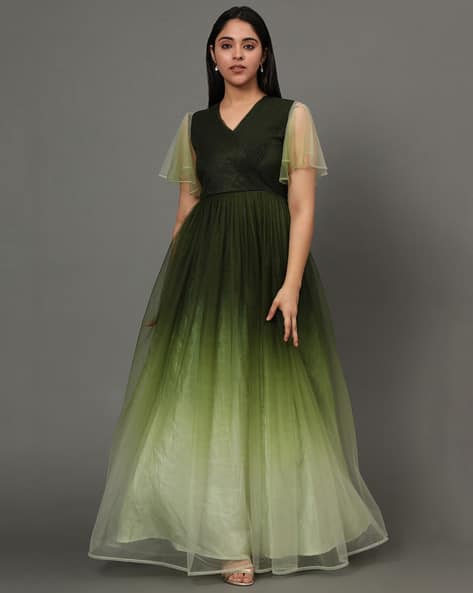 Buy Green Dresses & Gowns for Women by VAANI CREATION Online | Ajio.com