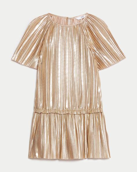 Buy Gold Dresses Frocks for Girls by Marks Spencer Online Ajio