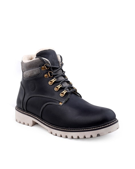 Men Ankle-Length Lace-Up Boots