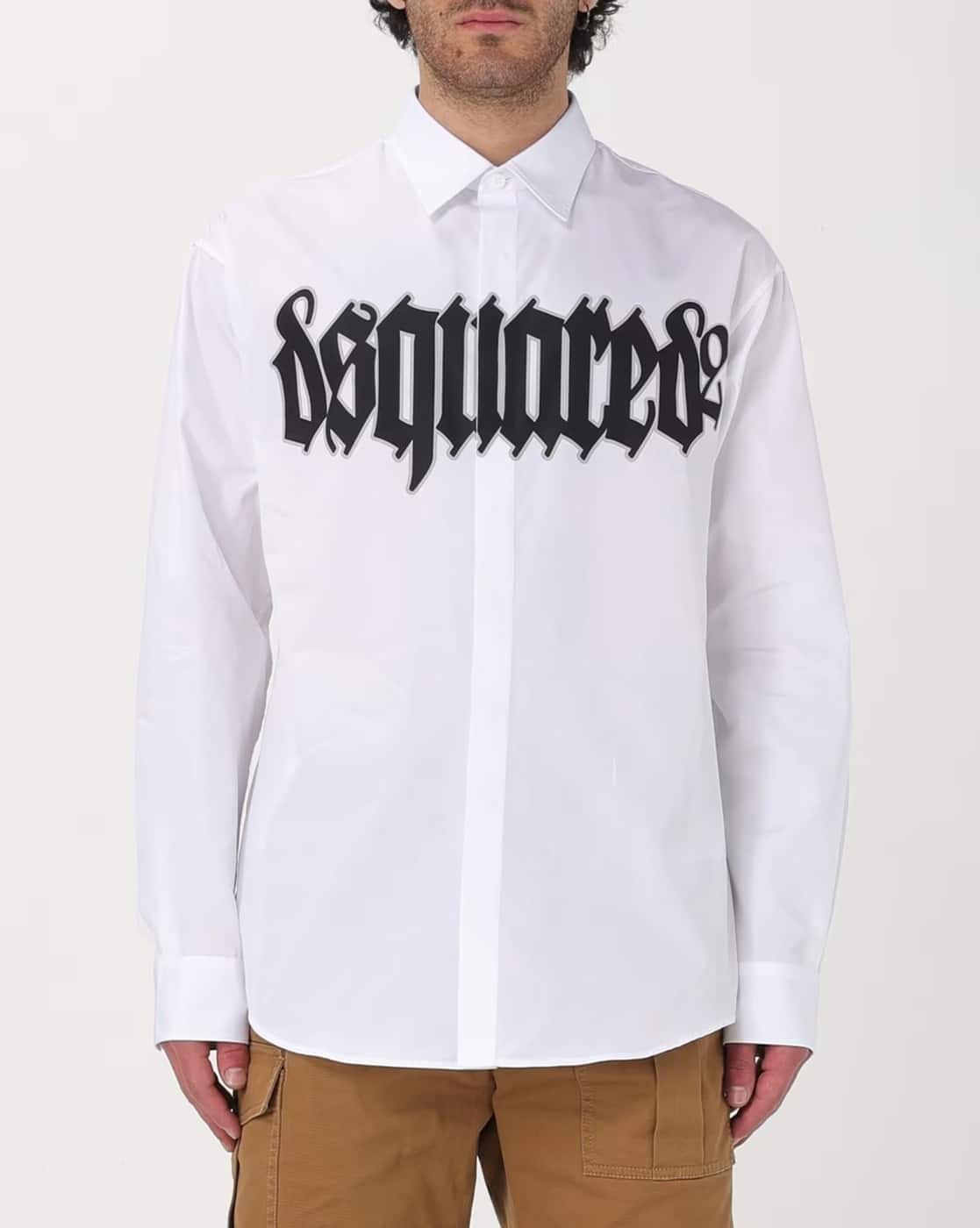 DSQUARED2 Branded Cotton Long Sleeve T-shirt White DSQUARED2 long