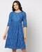 Women Schiffli Embroidered Fit & Flare Dress