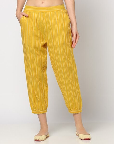 Women Striped Relaxed Fit Pants Price in India