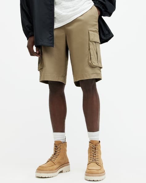 Buy ALL SAINTS Slane Relaxed Fit Cargo Shorts Khaki Beige Color