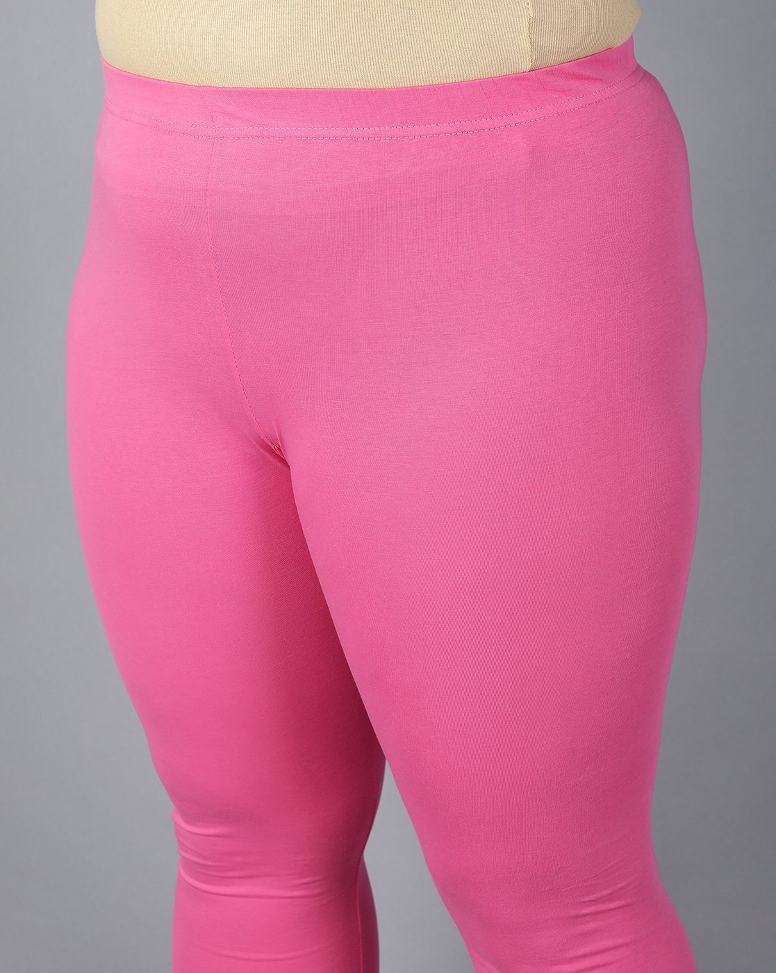 Buy Max Women Solid Elasticated Leggings (NOOSAL21RO_Rose Pink_S) at