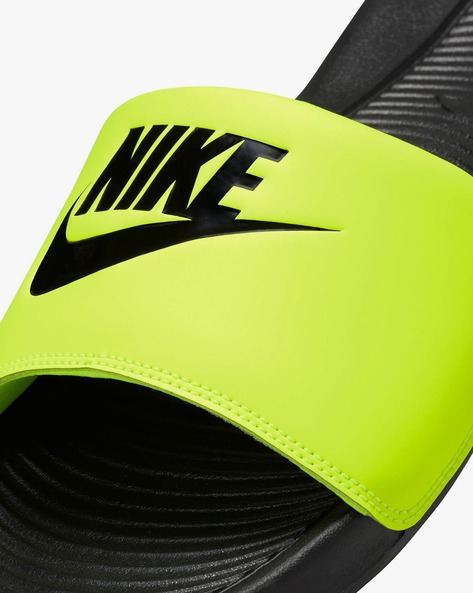 US 9/10/11) Nike Benassi Black White Neon Green Slides Slippers Sliders Flip  Flops Sandals, Men's Fashion, Footwear, Flipflops and Slides on Carousell