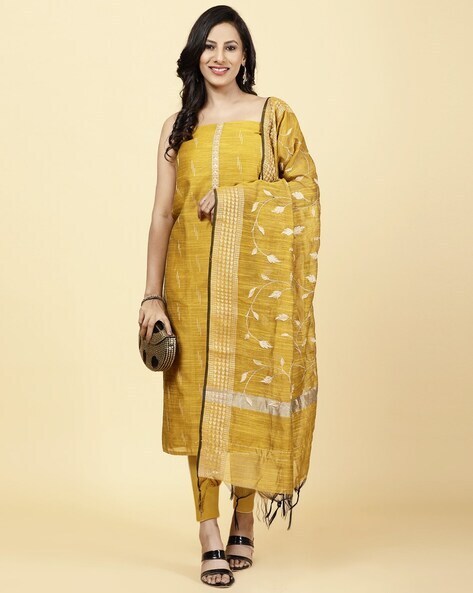 Women Self-Design Unstitched Dress Material Price in India