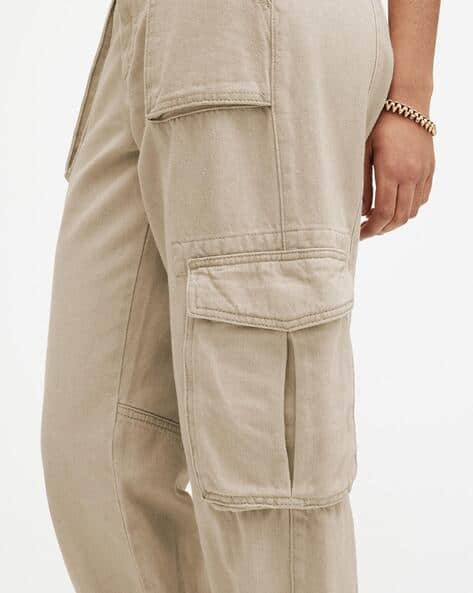 Buy ALL SAINTS Frieda Tapered Cargo Trousers | Beige Color Women