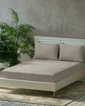 trance home linen 300 TC Pure Cotton King-Size Bedsheet with Pillow Covers-picture-31