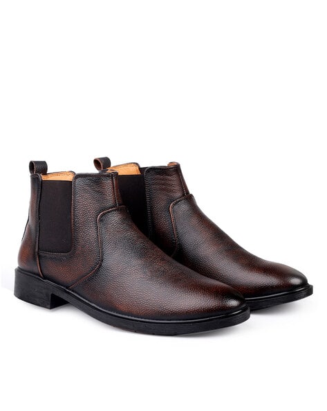 Brown Mens Dress Boots Amazon Brown Boots On Amazon Chelsea Leather Boots For Men Boots For Men (BROWN)  Boots For Men
