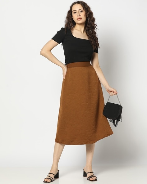 Buy Brown Skirts for Women by Fig Online Ajio