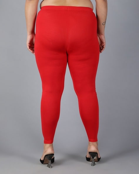 Ladies Red Ankle Length Leggings, Size : M, XL, XXL, Packaging