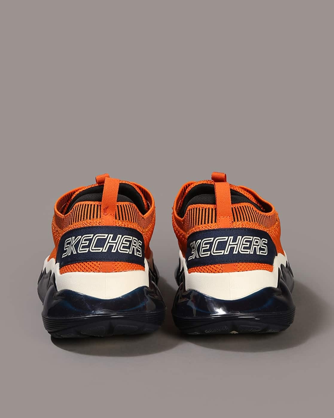 Buy Skechers Men Air Cushioning Mega Lace-Up Shoes | Orange Color