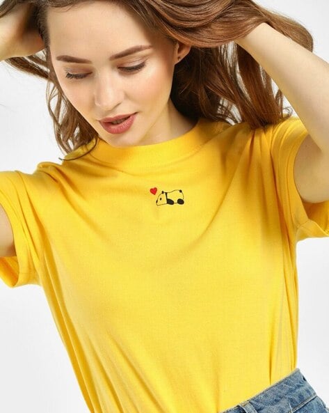 Yellow Tshirts for Women by LA CHIC PICK Online | Ajio.com