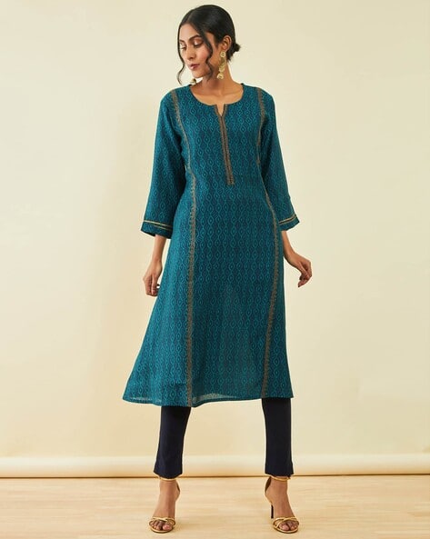 Buy Navy Blue Kurtas for Women by SOCH Online