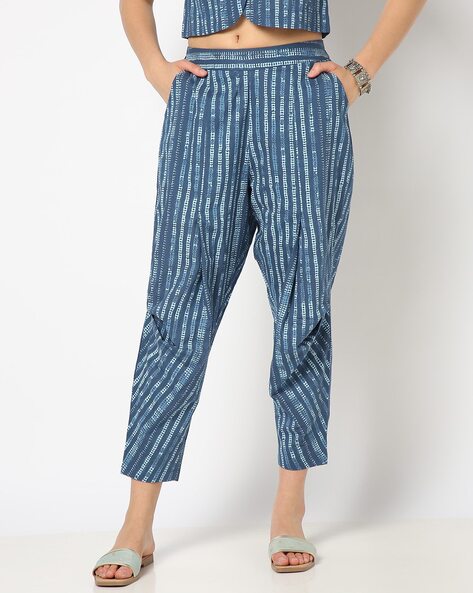 Women Striped Relaxed Fit Dhoti Pants Price in India