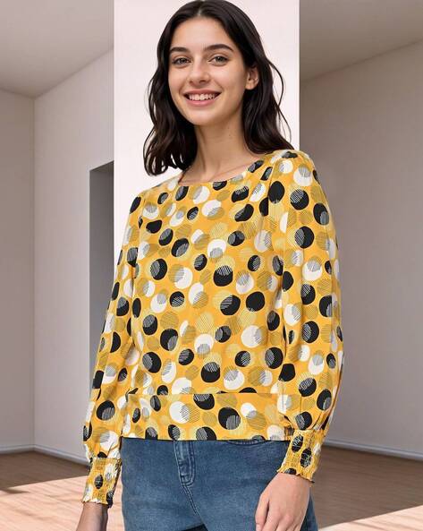ISCENERY BY VERO MODA Printed Round-Neck Top
