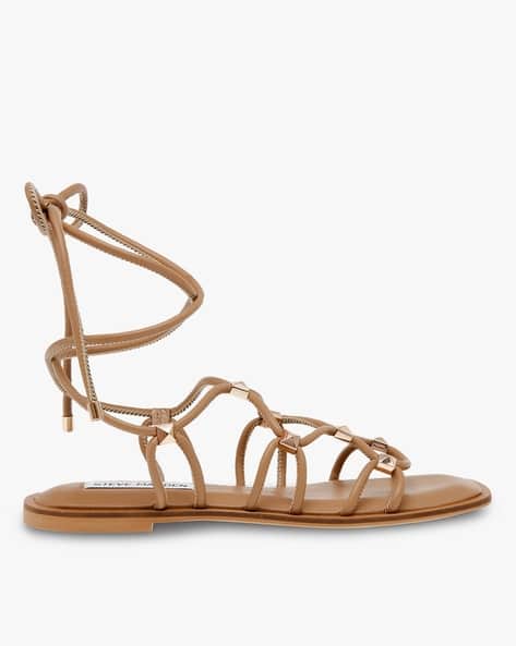 Gold Steve Madden Impressed Lace Up Sandal Sandal Steve Madden