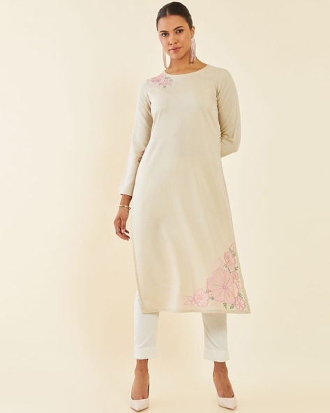 Soch Women Embroidered Straight Kurta