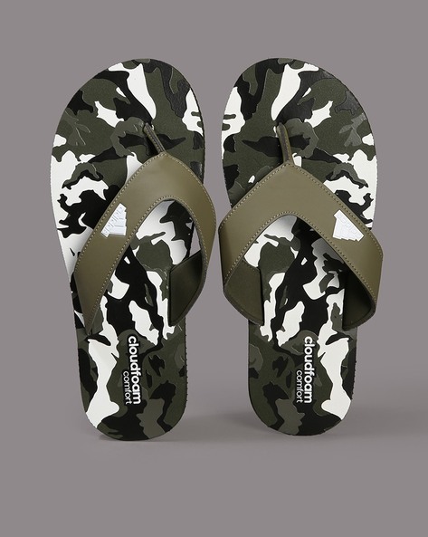 Adidas Men Cloudfoam Thong-Strap Flip-Flops