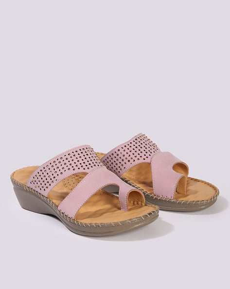 HI-ATTITUDE Women Embellished Toe-Ring Wedges
