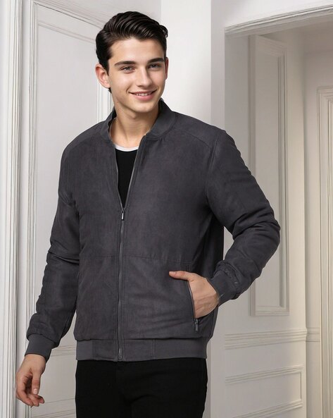 Zip-Front Bomber Jacket