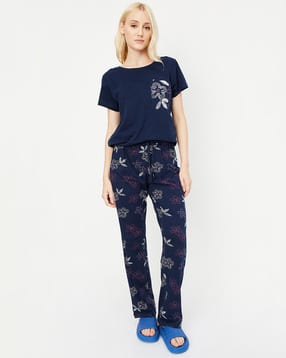 max Women Floral Print Top with Pyjama Set-picture-25
