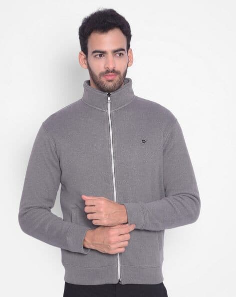 Men Slim Fit High-Neck Sweatshirt