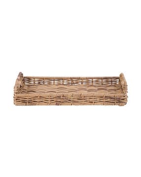 Natural Heather Chic Wicker Tray-image-0