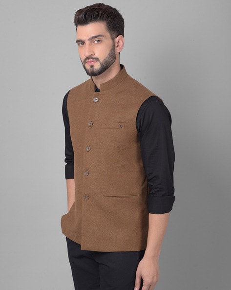 Slim Fit Waistcoat with Welt Pocket