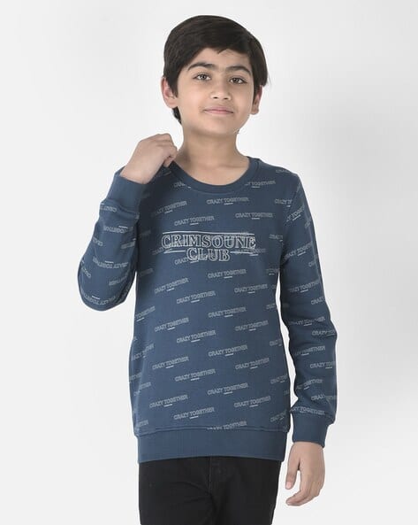 Buy Teal Sweatshirts Hoodie for Boys by Crimsoune club Online