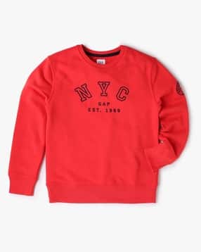 gap kids Boys Logo Embroidered Round-Neck Sweatshirt-picture-24
