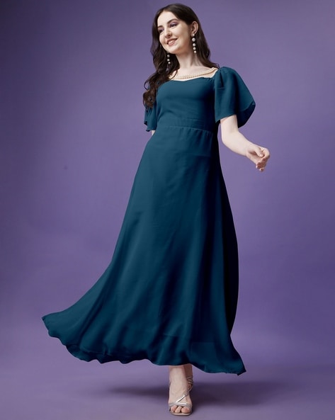 Buy Green Dresses & Gowns for Women by FEMVY Online
