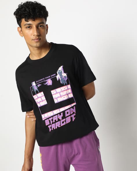 Buy Black Tshirts for Men by YOUSTA Online