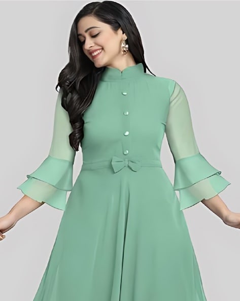 Buy Sea Green Dresses & Gowns for Women by FEMVY Online | Ajio.com